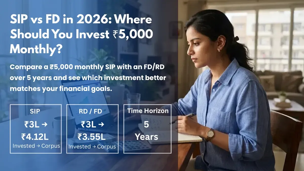 SIP vs FD in 2026: Where Should You Invest Rs.5,000 Monthly?